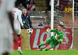 Marc-André ter Stegen, al encajar el segundo gol del Mónaco.