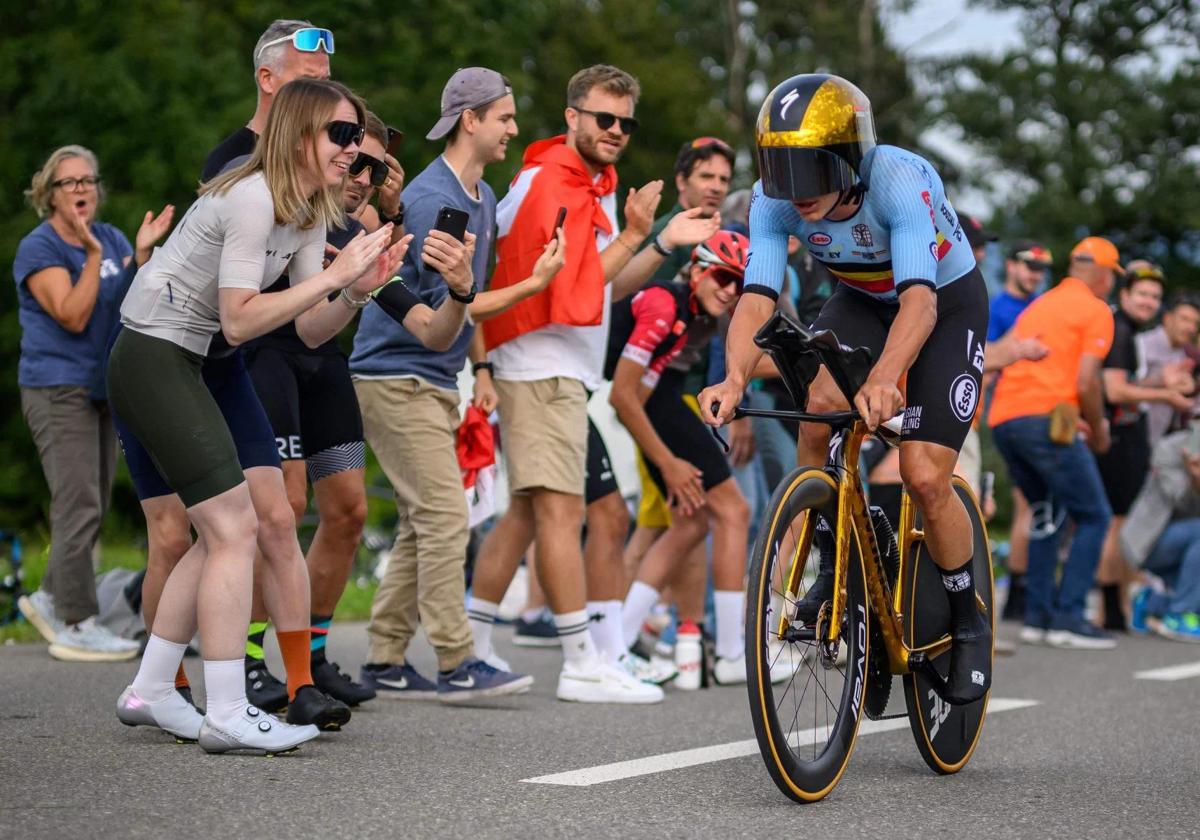 Remco Evenepoel volvió a brillar en la contrarreloj del Mundial, en Zúrich