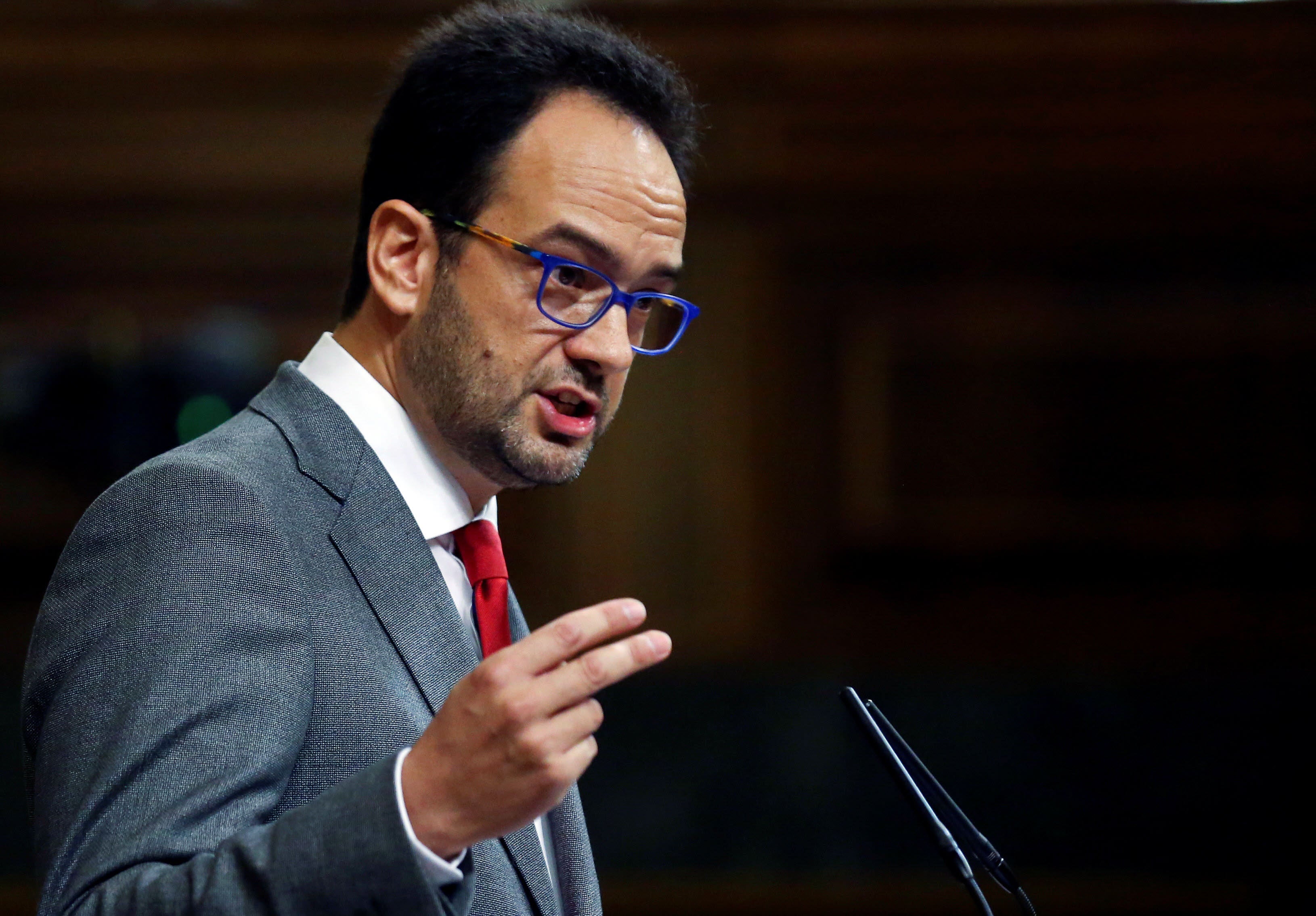 Antonio Hernando en el Congreso de los Diputados en 2016.