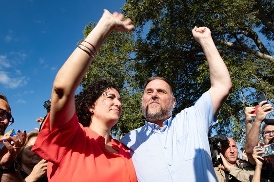 Marta Roviera y Oriol Junqueras.