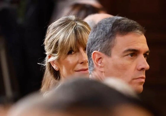 El presidente Pedro Sánchez y su esposa Begoña Gómez.