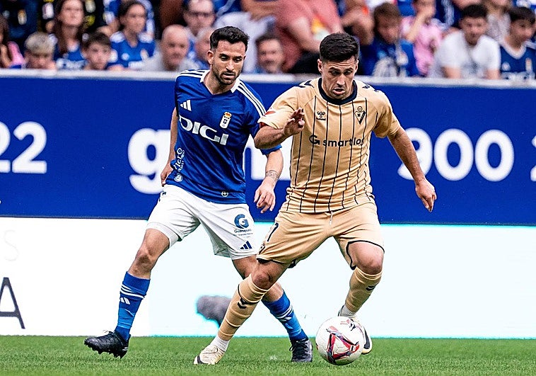 Alemao otorga los tres puntos al Oviedo, ante un Eibar que terminó con un jugador menos