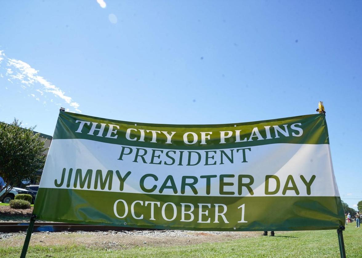 La ciudad natal de Jimmy Carter, Plains, en Georgia, celebró su centenario.