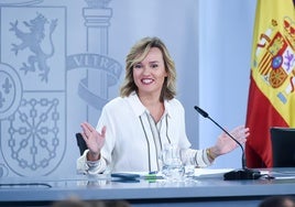 La portavoz del Gobierno, la ministra Pilar Alegría, este martes en la Moncloa