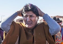 Morales, durante la marcha de siete días por el Altiplano que lideró en septiembre.