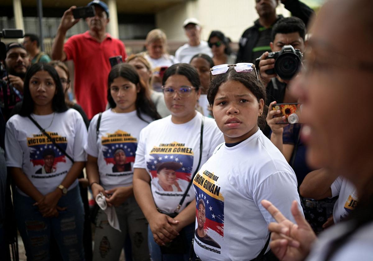 Protestas ante el Tribunal Supremo de Justicia, en Caracas.