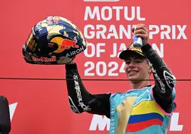 David Alonso, campeón del Mundial de Moto3.