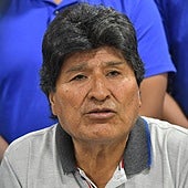 El expresidente Evo Morales, durante una rueda de prensa el pasado martes.