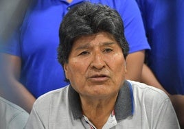 El expresidente Evo Morales, durante una rueda de prensa el pasado martes.