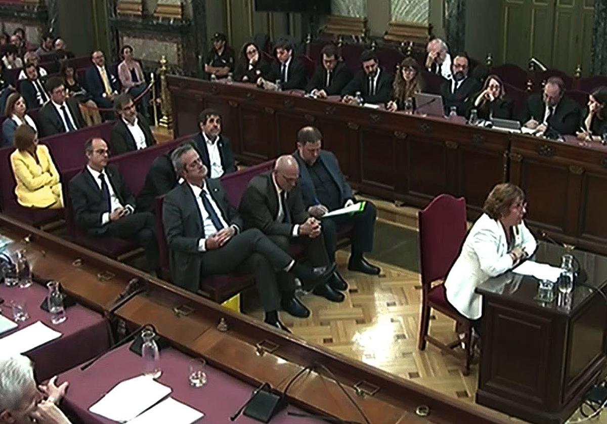 Imagen de la última jornada del juicio del procés.