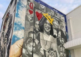 El mural 'Reina de Corazones' de René Mäkelä.