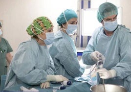 Sanitarios, durante una intervención en un hospital granadino.