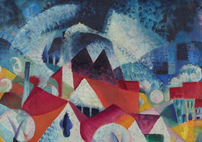 'Grupo de casas en primavera', 1916, de Johannes Itten.