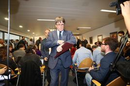 El expresidente de la Generalitat y eurodiputado de Junts, Carles Puigdemont