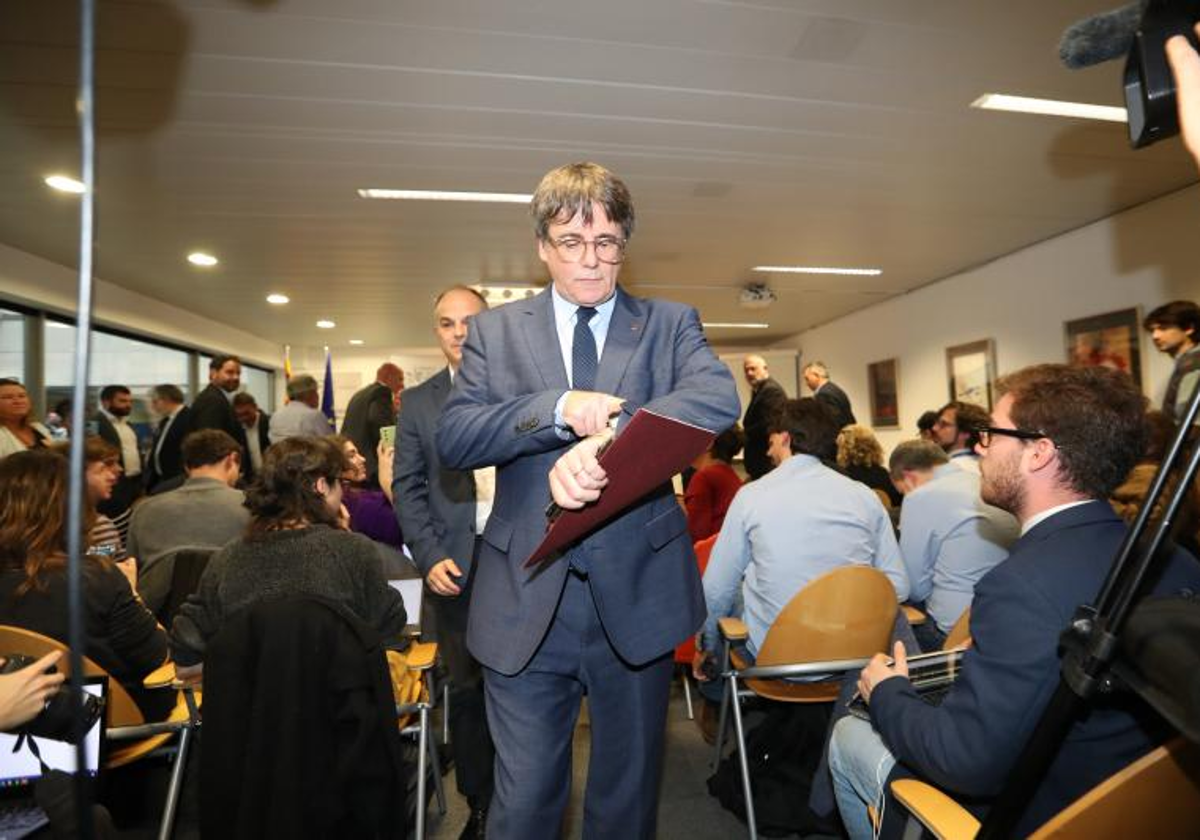 El expresidente de la Generalitat y eurodiputado de Junts, Carles Puigdemont