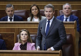 Alberto Núñez Feijóo, presidente del PP, en el Congreso de los Diputados