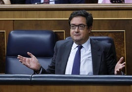 Óscar López, ministro de Transformación Digital del Gobierno, en el Congreso de los Diputados