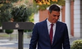 El presidente del Gobierno, Pedro Sánchez, en el Palacio de La Moncloa.