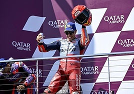 Marc Márquez celebra su victoria en Phillip Island.