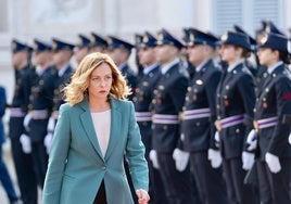 La primera ministra italiana, Giorgia Meloni, ese lunes en Roma.