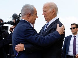 Benjamín Netanyahu y Joe Biden, en un encuentro en 2023.