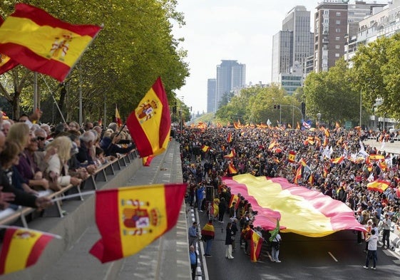 Una imagen de la concentración celebrada el domingo pasado en Madrid