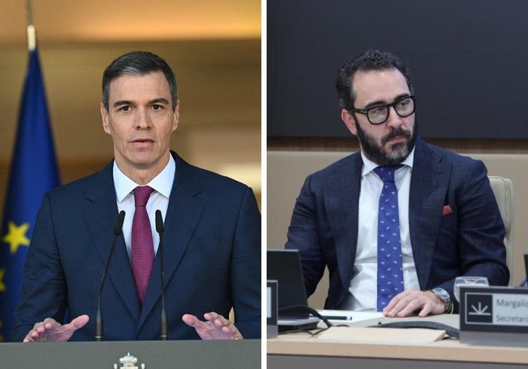 El presidente del Gobierno, Pedro Sánchez, y el empresario Víctor de Aldama