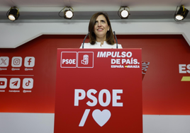 La portavoz de la Comisión Ejecutiva Federal del PSOE, Esther Peña