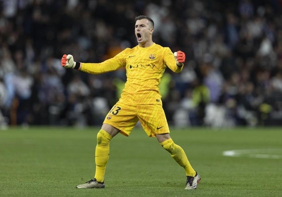 Iñaki Peña, tras la victoria del Barça en el clásico del Bernabéu.