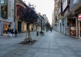 La calle de Gijón donde se produjo el suceso.