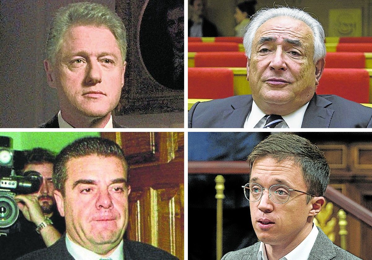 Bill Clinton, Dominique Strauss-Kahn, Ismael Fernández e Iñigo Errejón son algunos de los políticos que se han visto envueltos en escándalos sexuales.