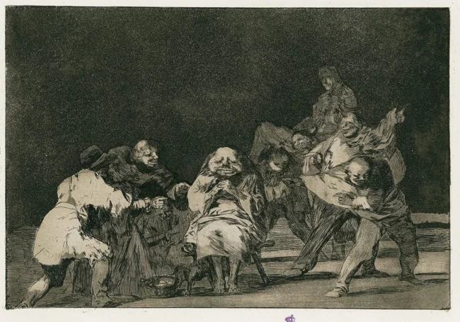 Detalle de 'Disparate. La lealtad'. Grabado de Francisco de Goya (1815-1824).