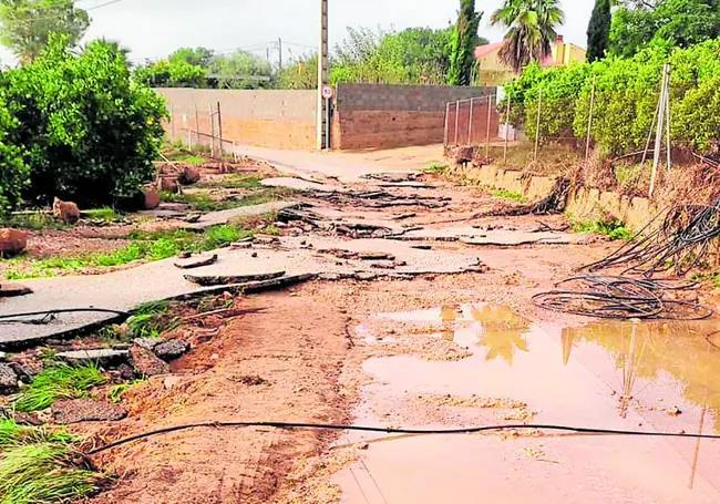 Imagen del entorno de La Pardala, afectado por la DANA.