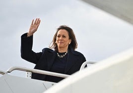 Kamala Harris, vicepresidenta de EE UU, en Míchigan.