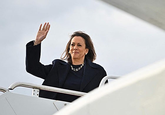 Kamala Harris, vicepresidenta de EE UU, en Míchigan.