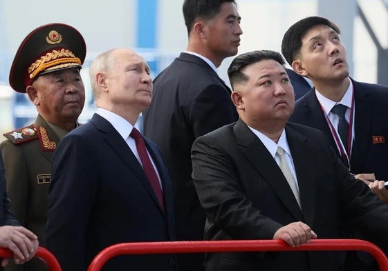 Vladímir Putin y Kim Jong-un.