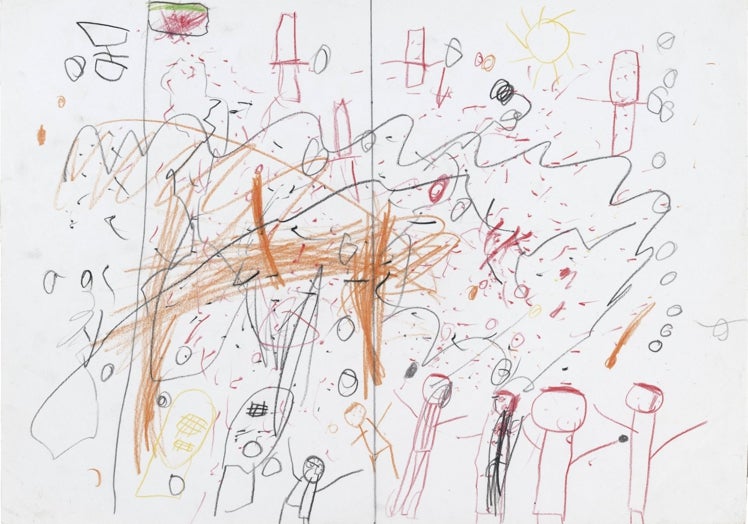 Dibujo de un niño Sirio refugiado en Turquía.