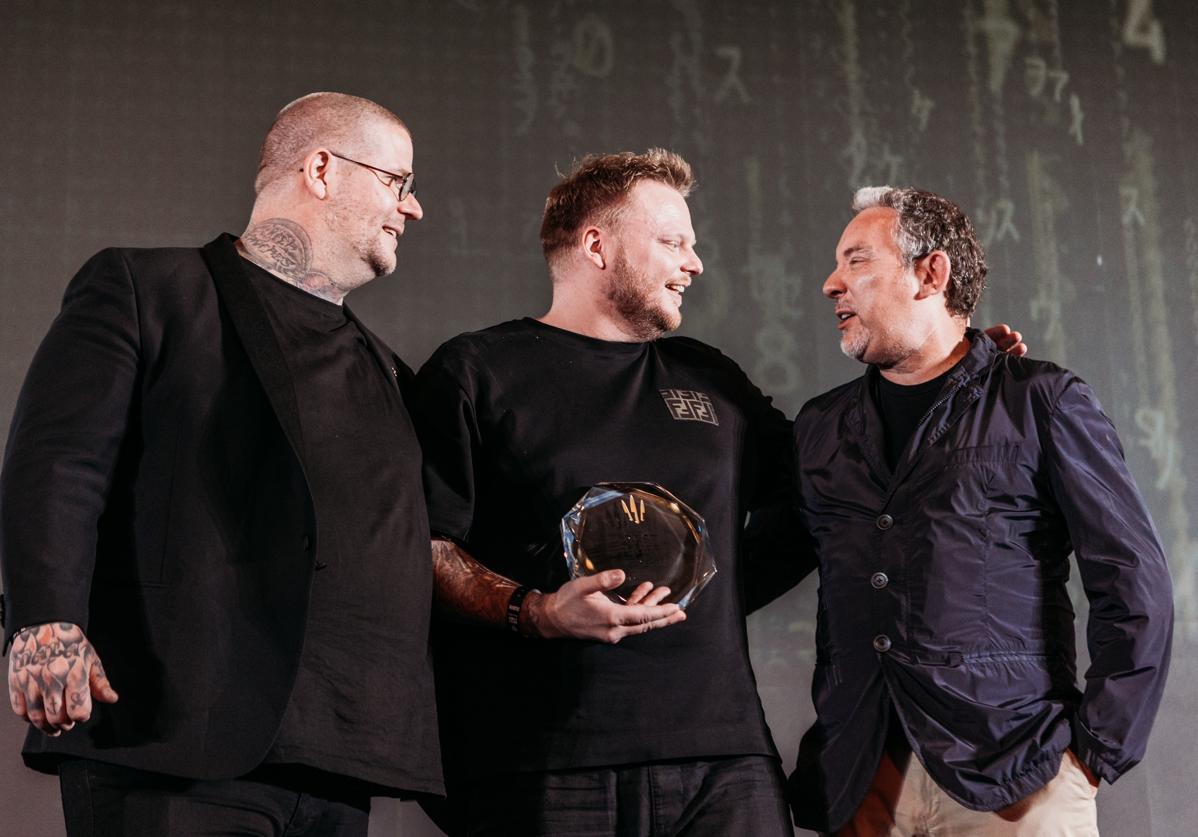 Los tres mejores chefs del mundo: de izquierda a derecha, Eric Vildgaard, Rasmus Munk y Albert Adrià.