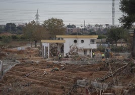 Una vivienda afectada tras el paso de la DANA en Torrent.