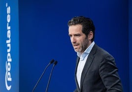 Borja Sémper, portavoz del PP, en Génova