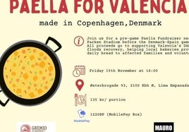 Paella por Valencia en Copenhague.