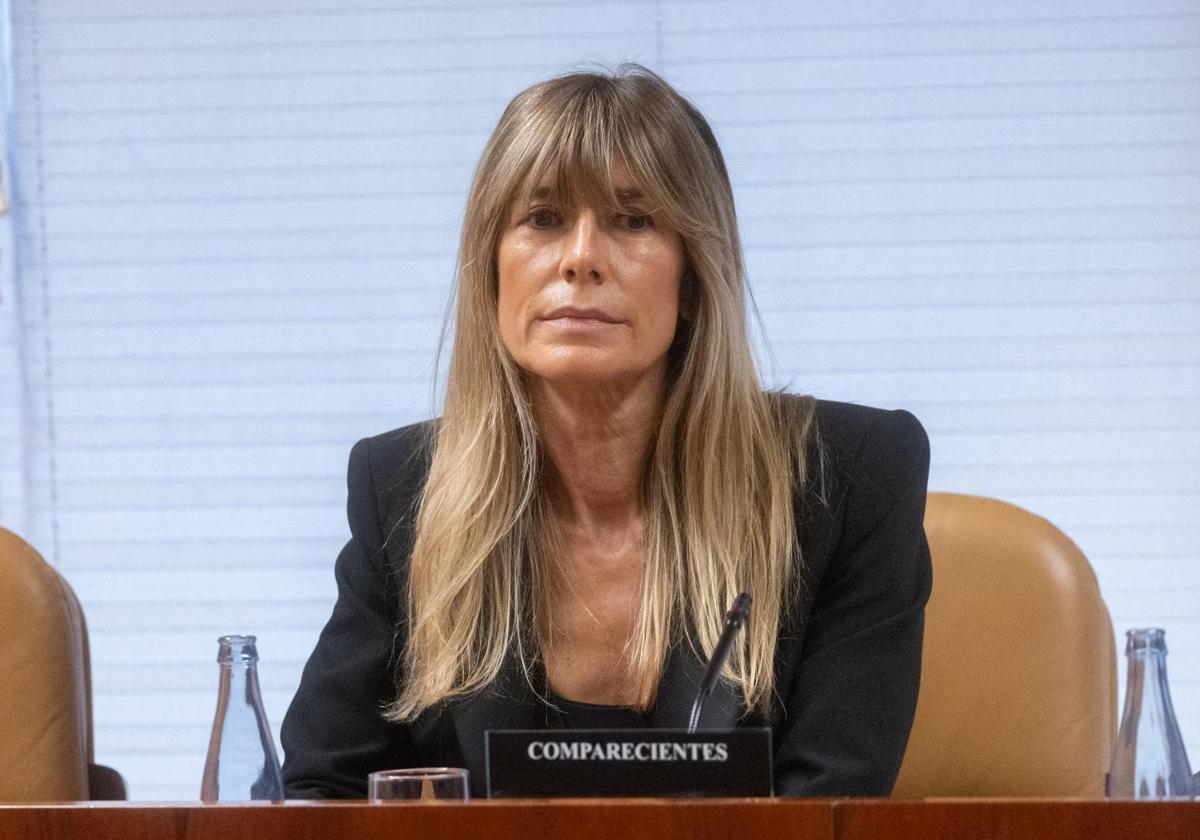 Begoña Gómez, en su comparencencia en la Asamblea de Madrid.