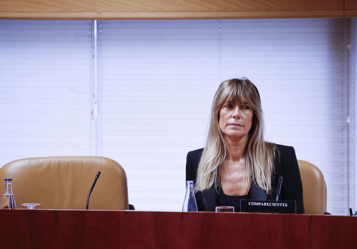 Begoña Gómez en la comisión de la Asamblea de Madrid.