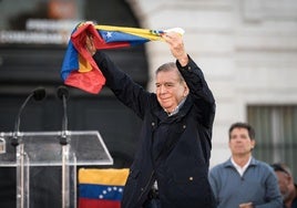 El líder opositor venezolano Edmundo González, en una concentración en Madrid el pasado septiembre.