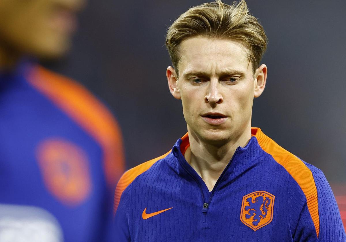 Frenkie de Jong, en un entrenamiento con la selección de Países Bajos.