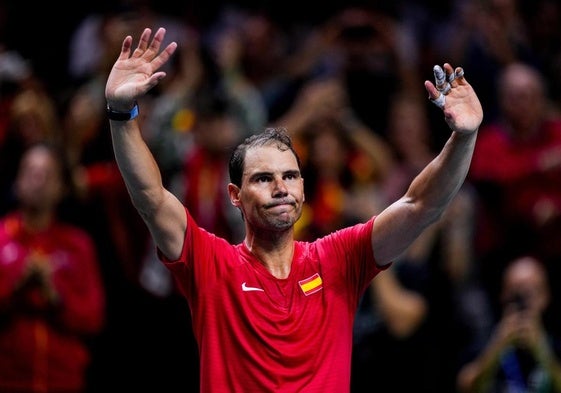 Rafa Nadal, tras jugar su último partido.