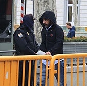 Víctor de Aldama, en su primera comparecencia en febrero ante la Audiencia Nacional.