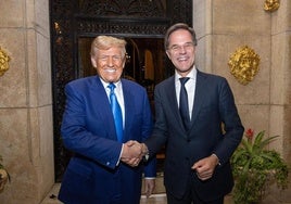 Donald Trump recibe en Florida al jefe de la OTAN, Mark Rutte