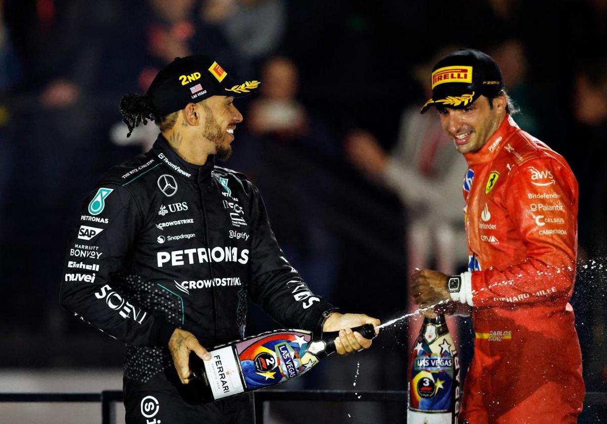 Lewis Hamilton y Carlos Sainz.