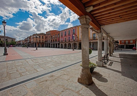 Imagen de la plaza de Peñaranda de Bracamonte.